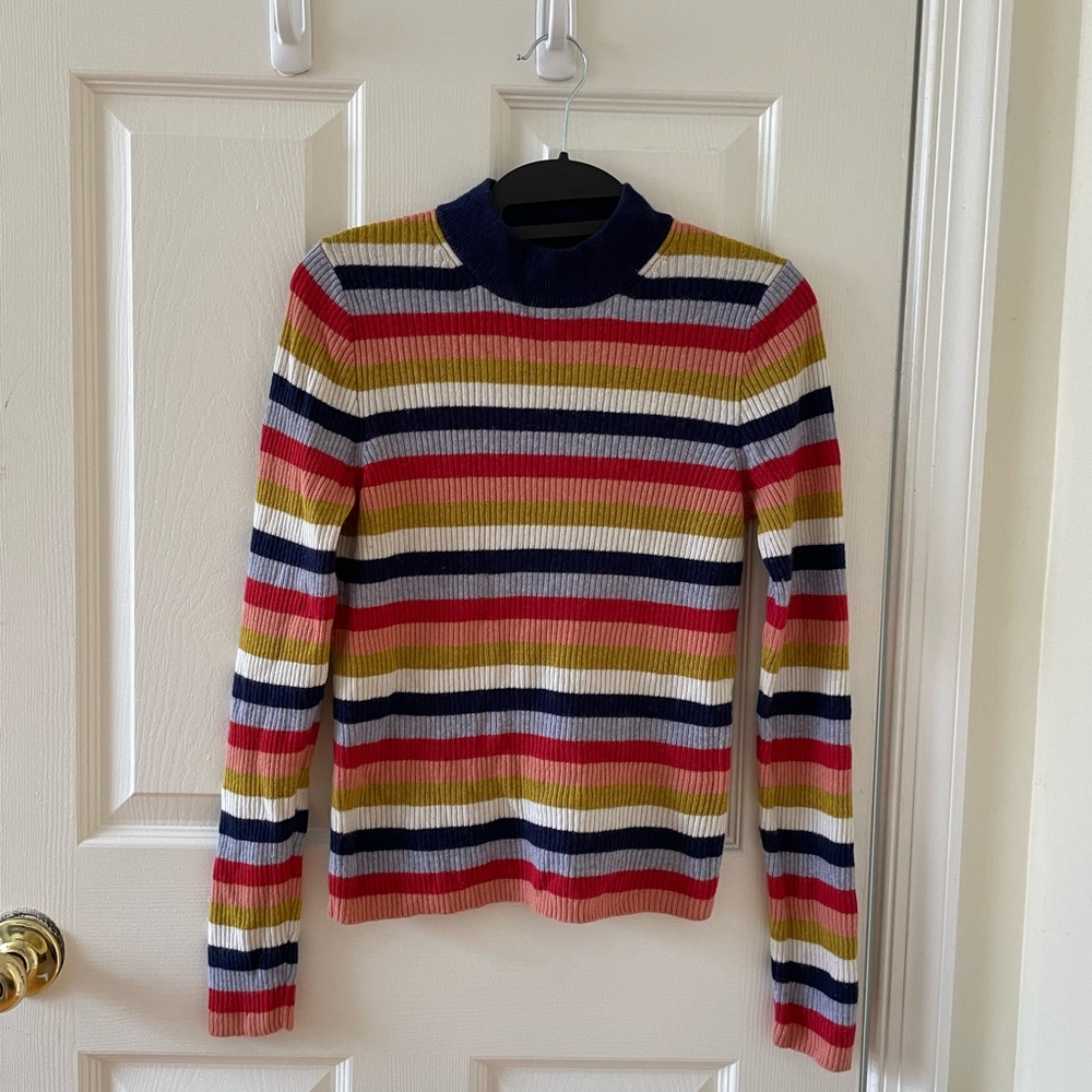 Rainbow striped Madewell sweater